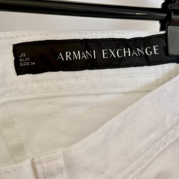 Armani Exchange | J13 Slim Jeans | White | Size 34 - Picture 3 of 3